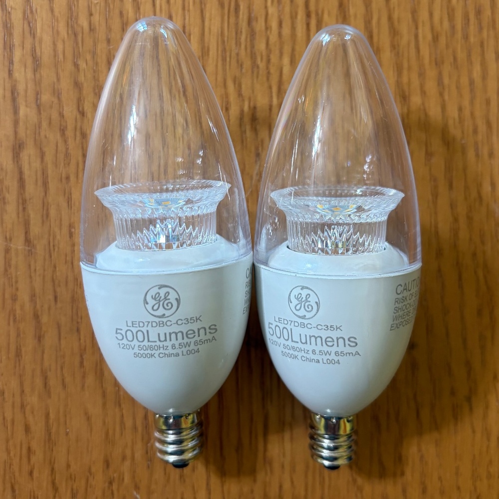 GE - LED Bulb - Clear Candelabra Blunt Tip